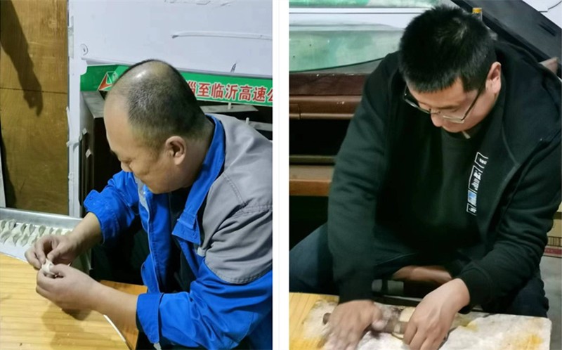 第五區(qū)域項目部冬至小團圓，吃上熱餃子