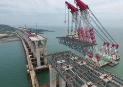 世界最長、中國首座跨海公鐵大橋合龍貫通